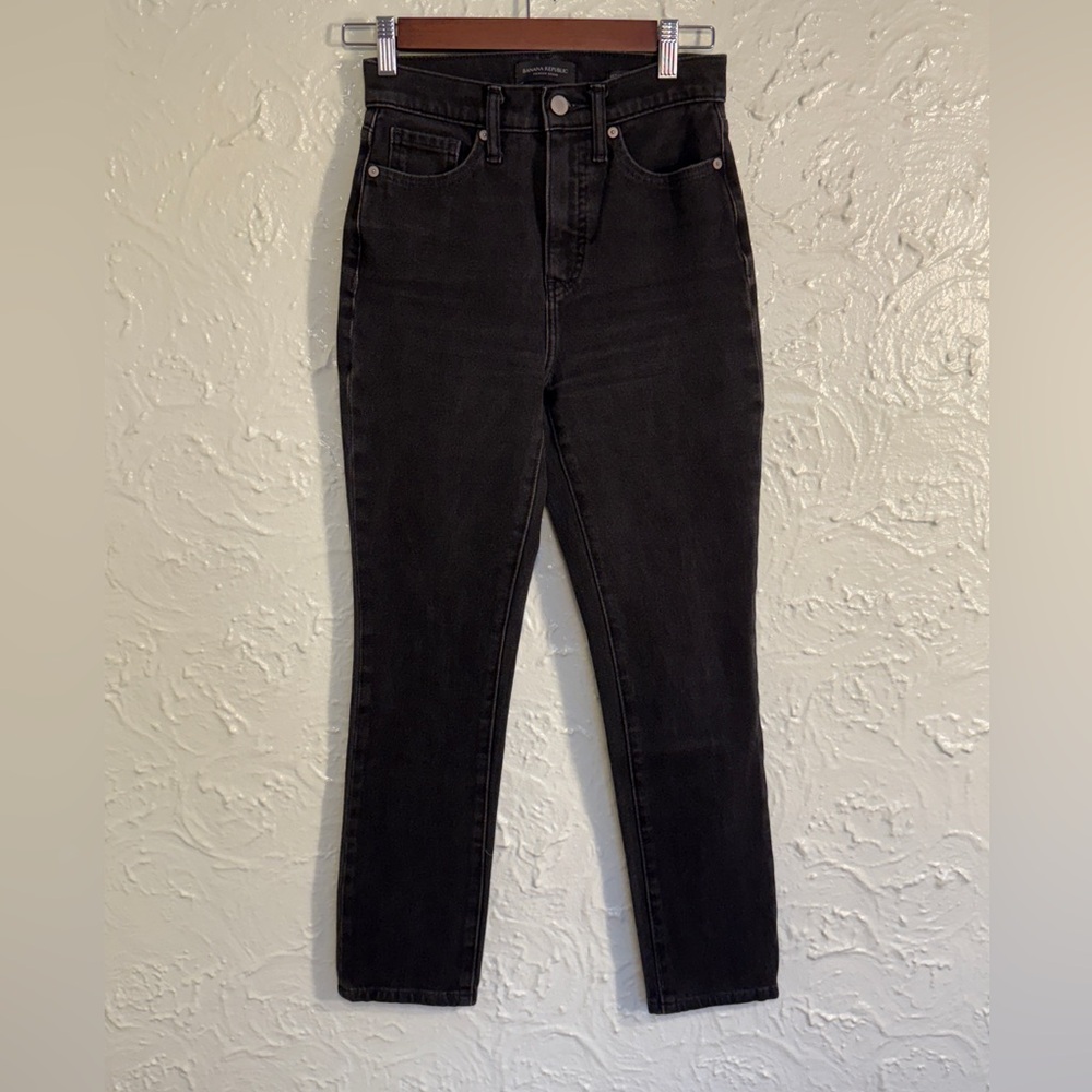Banana Republic Ultra High Rise Black Jeans Modern Fit